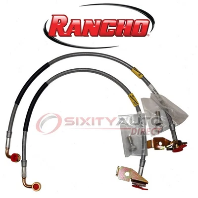 Rancho RockGEAR Rear Rearward Brake Hydraulic Hose for 2007-2016 Jeep al Foto 1 de 4