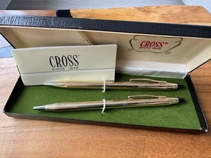 Bolígrafo y lápiz enchapados en oro Cross Century - Irlanda - First Chicago - Imagen 1 de 14