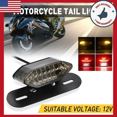 Luz de separación universal de señal LED trasera de giro freno trasero Foto 1 de 4