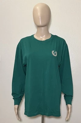 Victoria's Secret Pink Long Sleeve Green Shirt Logo T-Shirt Size XS NEW - Image 1 of 4