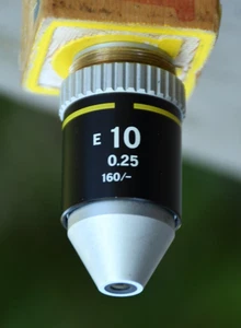Microscopio Nikon 10X 160/- 0,25 Objetivo E Acromat Alphaphot Labphot #N6 - Imagen 1 de 8