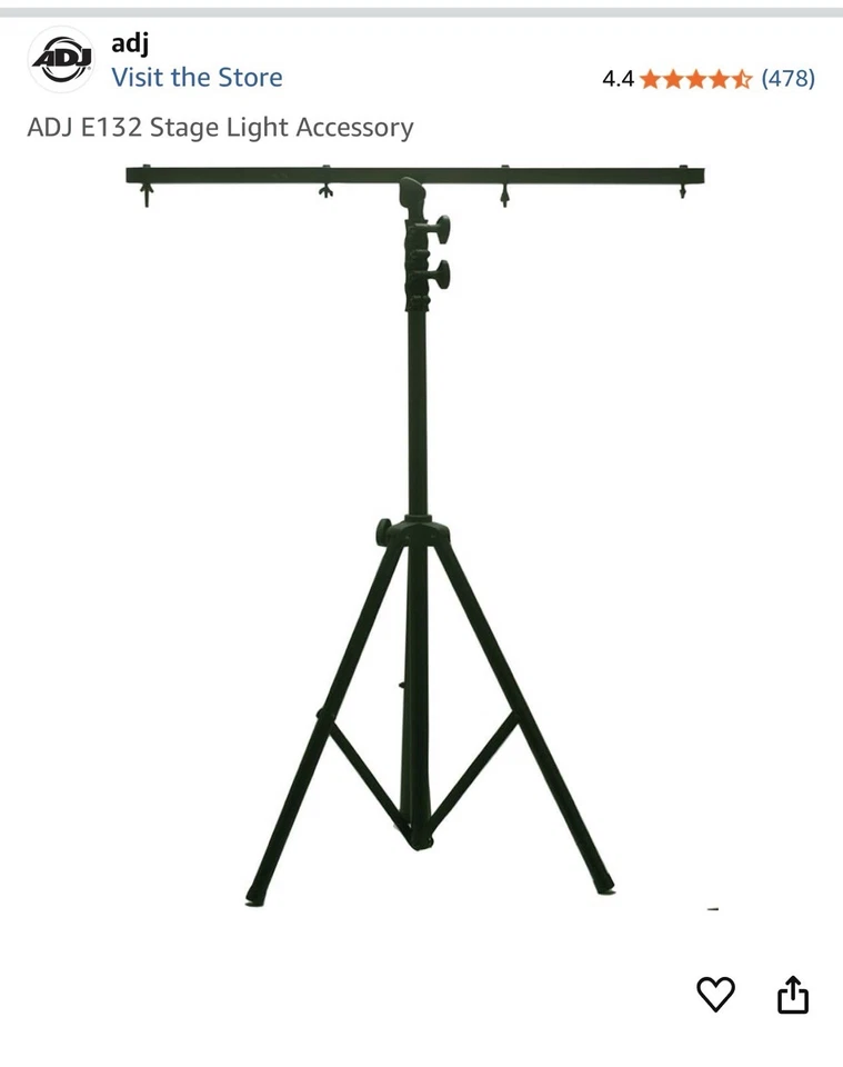 T Bar Light Stand American Dj T-Bar Stand - Image 1 of 2