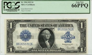 1923 $1 Silver Certificate FR#238 PCGS GEM 66 PPQ - Picture 1 of 2