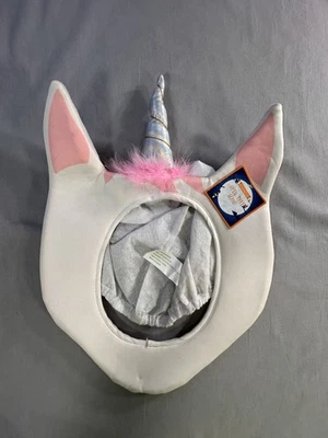 Unicorn Open Face Mask Hat Halloween Costume Girls Large - Image 1 of 4