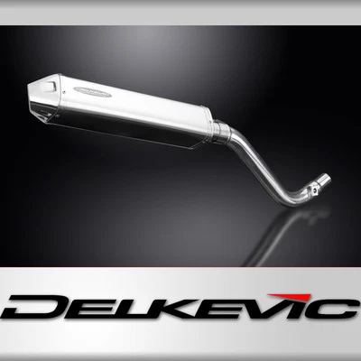 Suzuki DR650S DR650SE 96-24 Slip On 17" Tri-Oval Stainless Exhaust Muffler Kit - Image 1 of 4