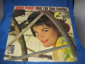 CONNIE FRANCIS: Sings Folk Song Favorites LP (Mono, drill hole) Oldies[INV-18] - Picture 1 of 4