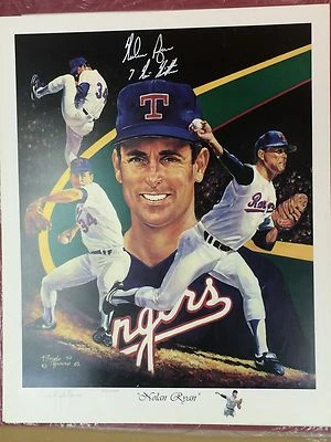 Nolan Ryan REMARQUE Autographed Ryan Foundation Cert. w/ 7 No Hitter inscription - Image 1 of 4