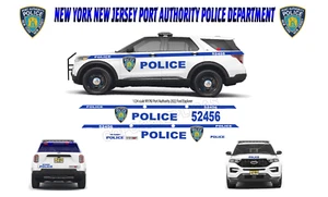 Maßstab 1:24 NY/NJ Port Authority PD 2022 Motormax Fd Explorer Wasserrutsche Decals - Bild 1 von 1