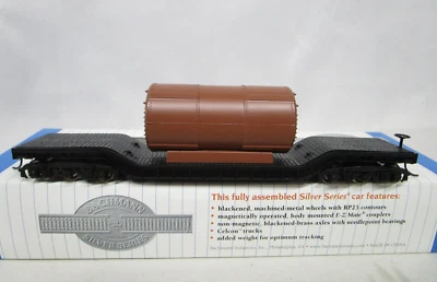 Bachmann HO Scale Depressed Center Flat Car w/ Boiler Load 18346 - Image 1 of 4