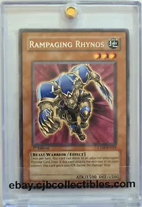 Yu-Gi-Oh! RAMPAGING RHYNOS CDIP-EN031 1st Edition Rare Cyberdark Impact 🍒 - Picture 1 of 5