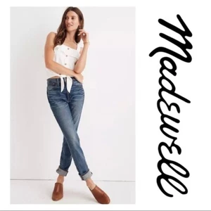Pantalones de mezclilla para mujer Madewell talla 23 tiro alto ajustados niño azul J9192 - Imagen 1 de 11