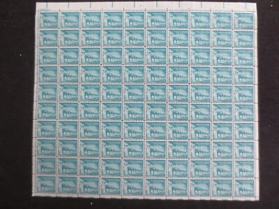 Doc Scott 1031A Palace of the Governors Santa Fe NM 1 1/4¢ 1960 Sheet of 100 MNH - Image 1 of 4