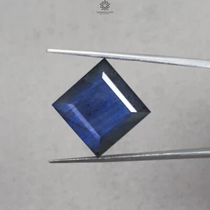 21.40Cts NATURAL DEEP BLUE FIRE LABRADORI Square Gemstone 1pc For Jewelry 16mm - Picture 1 of 5