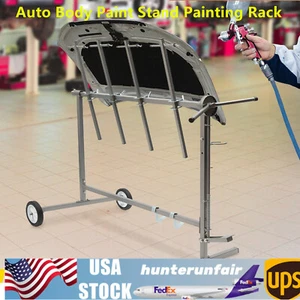Auto Body Paint Stand Painting Rack Holder Tool Car Door Hood Fender Panel NEW - Bild 1 von 19