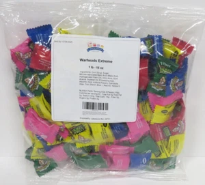 Warheads Extreme Sour Candy 1 Lb. Bag (115 Pieces) Assorted Flavors NEW SEALED - Picture 1 of 5