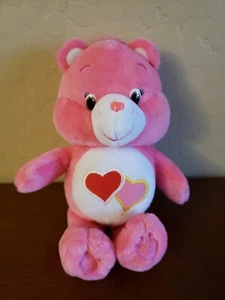 Care Bear LOVE A LOT BEAR 8 Zoll rot rosa Herzen Plüschtier Stofftier - Bild 1 von 3