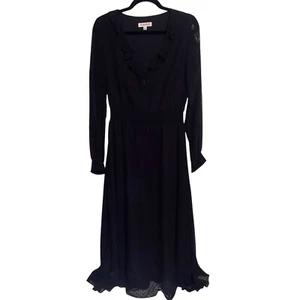 Nanette Lepore Dress Womens Size 10 Boho Maxi Smocked Whimsigoth Fairy Witchy - Picture 1 of 11
