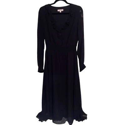 Vestido Nanette Lepore Para Mujer Talla 10 Boho Maxi Calado Capricho Hada Bruja Foto 1 de 4