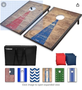 4 x 2 ft Portable Cornhole Sets Includes 8 Bean Bags, Travel Case - Picture 1 of 6