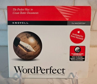Novell WordPerfect 3.5, Envoy, Appware & E-docs Macintosh OS on CD Serial Number - Image 1 of 3