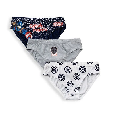 Slip Marvel Avengers 3 pezzi ufficiale bambino shorties mutandine intimo 5967 - Immagine 1 di 2