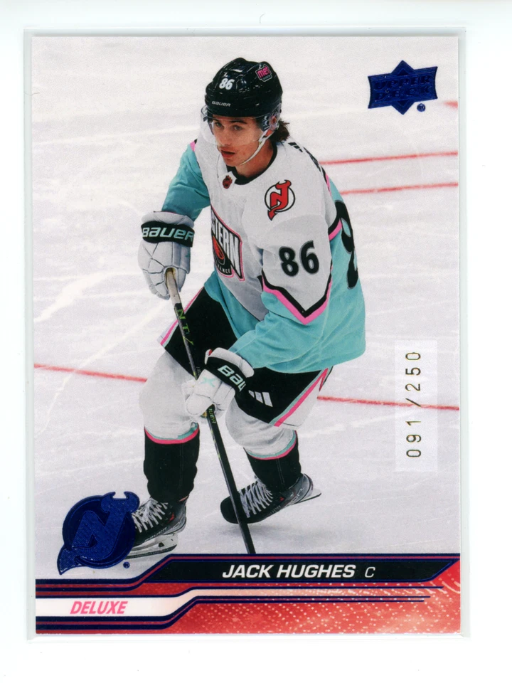 2023-24 Upper Deck Extended Series All-Star Team Deluxe /250 Jack Hughes #680 - Image 1 of 2
