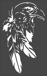 1- 5x8 inch Stencil (VC-21) Eagle Feather (6mil)***** - Picture 1 of 2