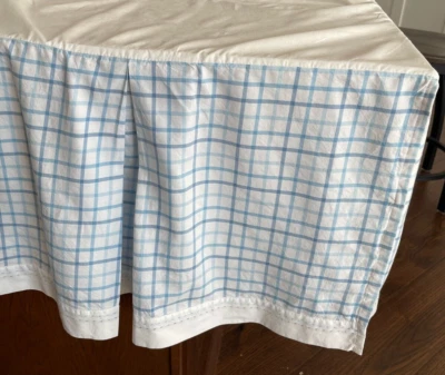 FALDA DE CAMA PARA CUNA/NIÑO PEQUEÑO AZUL GRANERO DE CERÁMICA Daniel AZUL con volantes antipolvo Foto 1 de 4