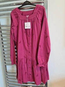 JOHN LEWIS Embroidered Long Sleeved Dress Fully Lined Age 12Yrs Colour Pink - Picture 1 of 6