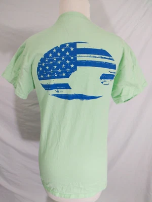 Camiseta para hombre COSTA pequeña adulto verde claro azul onda gráfico algodón SS Foto 1 de 4