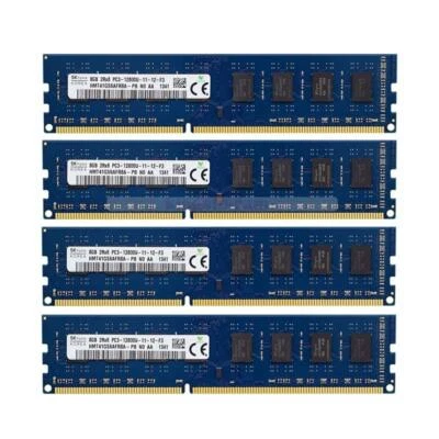Hynix 32GB (4x8GB) DDR3 1600MHz PC3-12800 Desktop Nicht-ECC Speicher DIMM 240pin - Bild 1 von 4