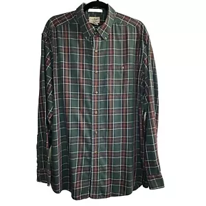 LL BEAN L Traditional Fit Wrinkle Free Scotch Plaid Merino Wool Blend Shirt - Picture 1 of 7