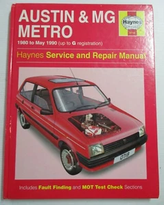 Haynes - Austin & MG Metro 1980 - May 1990 Service & Repair Manual 458 - Picture 1 of 7