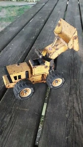Vintage Tonka Pressed Steel Front End Loader Orange Truck XR-101 Tires 52900 - Picture 1 of 6