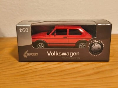 WELLY VW GOLF 1 GTI RED 1/60 SUPER9 VINTAGE PORSCHE Wartburg RENAULT MERCEDES - Image 1 of 4