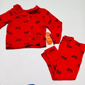 Baby Girl 6 9 Months Holiday Outfit Bows Cardigan And Pants Red & Black - Picture 1 of 14