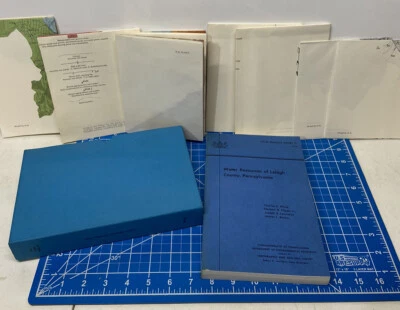 6 VINTAGE PA. USGS TOPOGRAPHIC GEOLOGIC SURVEY MAPS Lehigh Co. Water Resources - Image 1 of 4