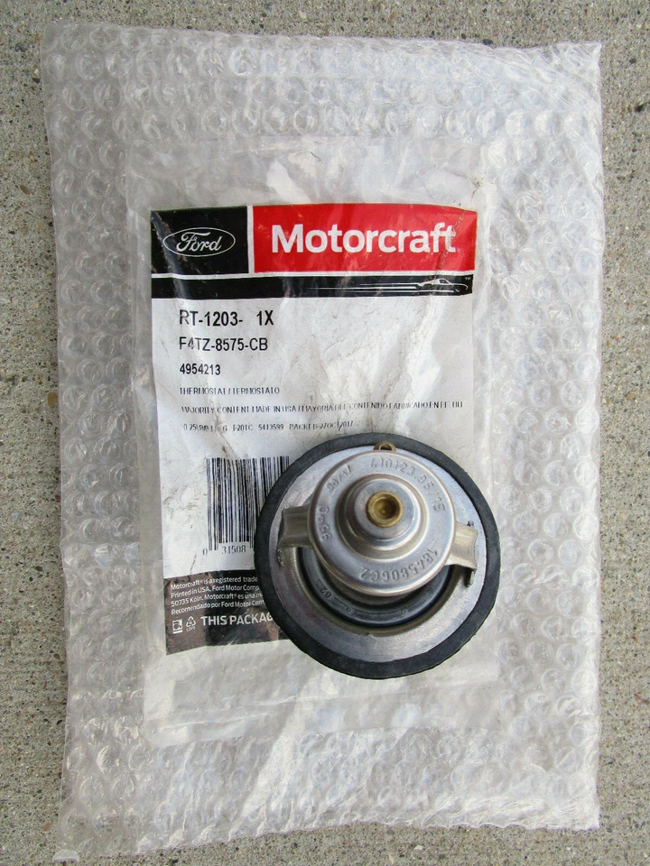 FORD F4TZ-8575-CB F4TZ8575CB MOTORCRAFT RT1203 ENGINE COOLANT THERMOSTAT OEM NEW - Image 1 of 4