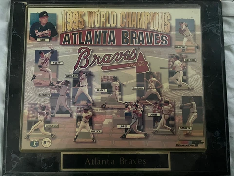 atlanta braves 1995 world series champions Team Plaque Cover
