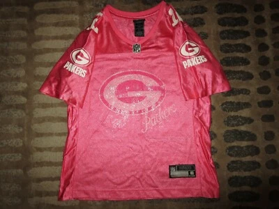 Футболка женская Aaron Rodgers No12 Green Bay Packers NFL Reebok розовая маленькая SM - Изображение 1 из 2