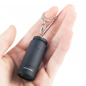 LED Mini Licht Lampe USB Taschenlampe Tasche Schlüsselanhänger wiederaufladbare