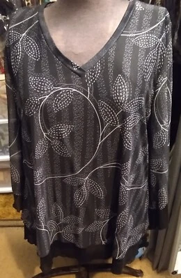 Блузка Timeson размер XL подмышки 24 дюйма через плечо 28 дюймов низ 27 дюймов Lk новая с этикетками - Изображение 1 из 4