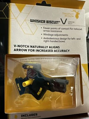 Trophy Ridge Whisker Biscuit V Arrow Rest/Black ARE101 - Image 1 of 4