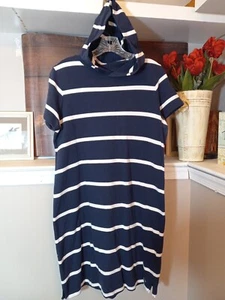 Vestido Camisa Vineyard Vines Para Mujer Azul/Blanco Rayas Manga Gorra Talla S - Imagen 1 de 12