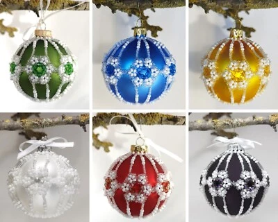 Christmas Decoration Handcrafted Ball Gift, Xmas Tree Glass Ball Ornament - Image 1 of 4