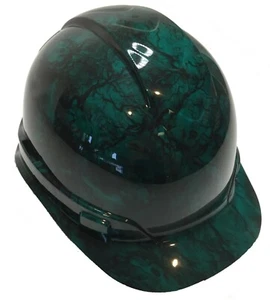 Hydro Dipped Hard Hat Ridgeline Cap Style Custom Dark Green Forest Wolf - Picture 1 of 4