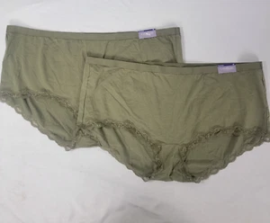 2 Bragas Catherine's Para Mujer Panty Nuevas Verde Oliva Boyshort Niño Corto Talla 15 - Imagen 1 de 4