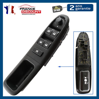 Bouton Commande de Leve Vitre Avant Gauche pour PEUGEOT 406 BREAK 6552YY 6554CF - Photo 1/4