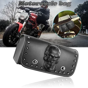 Motorcycle Handlebar bag Tool Skull Fit For XV1700 Road Star Warrior - Picture 1 of 14