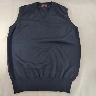 Chaleco tejido negro 100 % lana merino Robe Di Kappa cuello en V para hombre mediano M sin mangas Foto 1 de 4